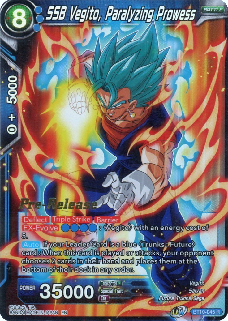 SSB Vegito, Paralyzing Prowess (BT10-045) [Rise of the Unison Warrior Prerelease Promos] | Event Horizon Hobbies CA