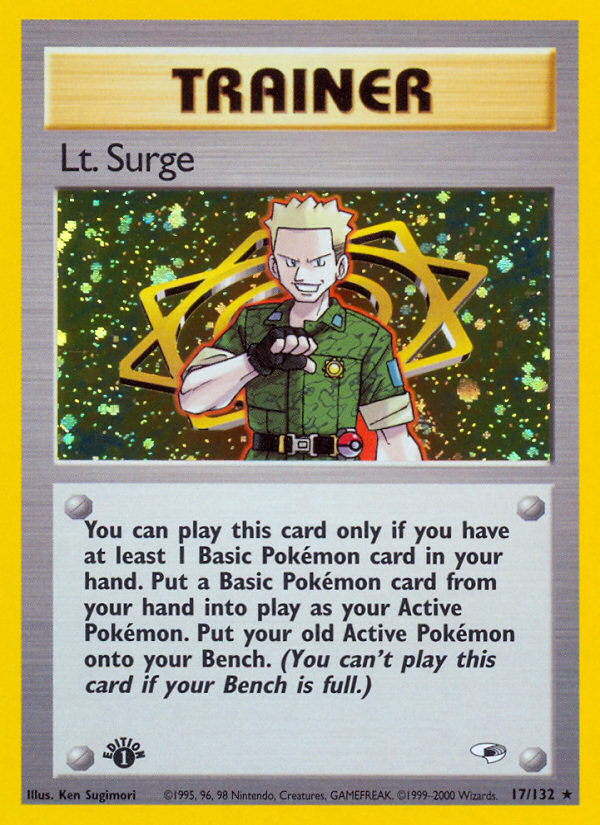 Lt. Surge (17/132) [Gym Heroes 1st Edition] | Event Horizon Hobbies CA