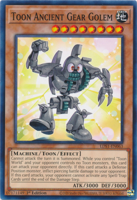 Toon Ancient Gear Golem [LDS1-EN063] Common | Event Horizon Hobbies CA