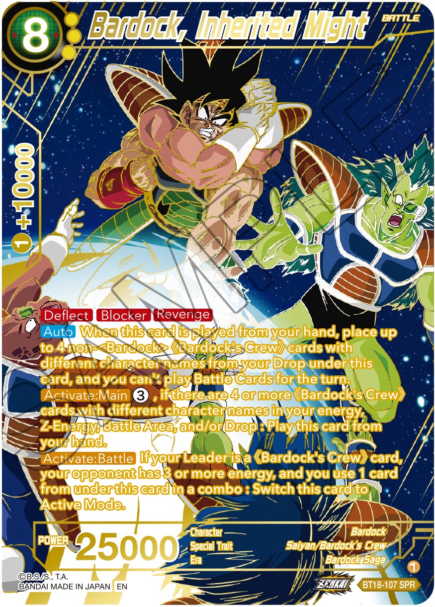 Bardock, Inherited Might (SPR) (BT18-107) [Dawn of the Z-Legends] | Event Horizon Hobbies CA