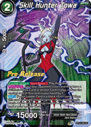 Skill Hunter Towa (BT15-125) [Saiyan Showdown Prerelease Promos] | Event Horizon Hobbies CA