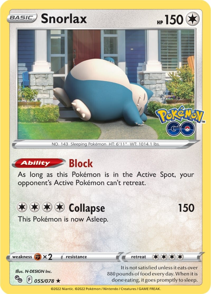 Snorlax (055/078) [Pokémon GO] | Event Horizon Hobbies CA