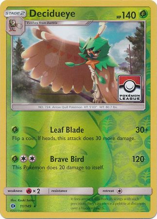 Decidueye (11/149) (League Promo) [Sun & Moon: Base Set] | Event Horizon Hobbies CA