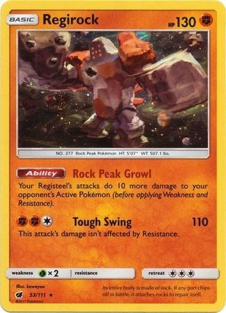 Regirock (53/111) (Cosmos Holo) [Sun & Moon: Crimson Invasion] | Event Horizon Hobbies CA