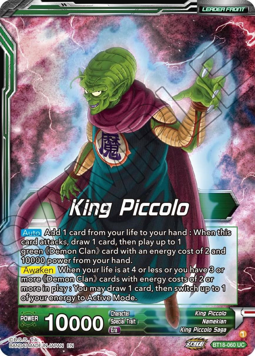 King Piccolo // King Piccolo, World Conquest Awaits (BT18-060) [Dawn of the Z-Legends] | Event Horizon Hobbies CA