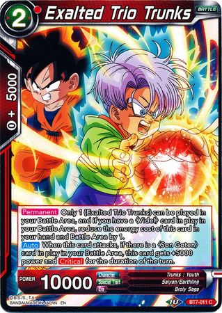 Exalted Trio Trunks (BT7-011) [Assault of the Saiyans] | Event Horizon Hobbies CA