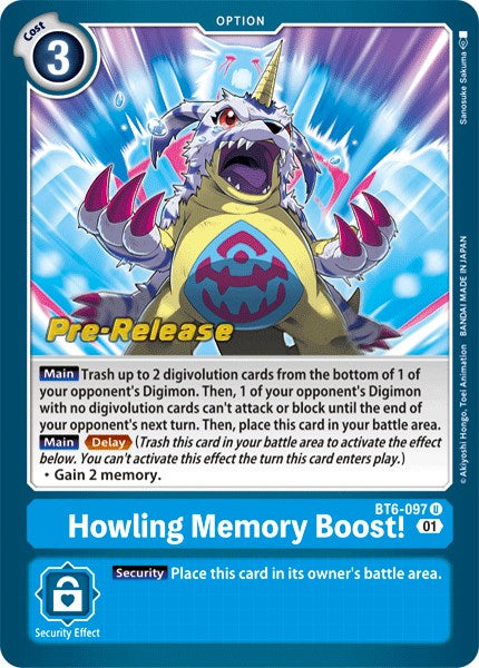 Howling Memory Boost! [BT6-097] [Double Diamond Pre-Release Cards] | Event Horizon Hobbies CA