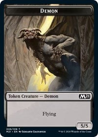 Demon // Zombie Double-sided Token [Core Set 2021 Tokens] | Event Horizon Hobbies CA