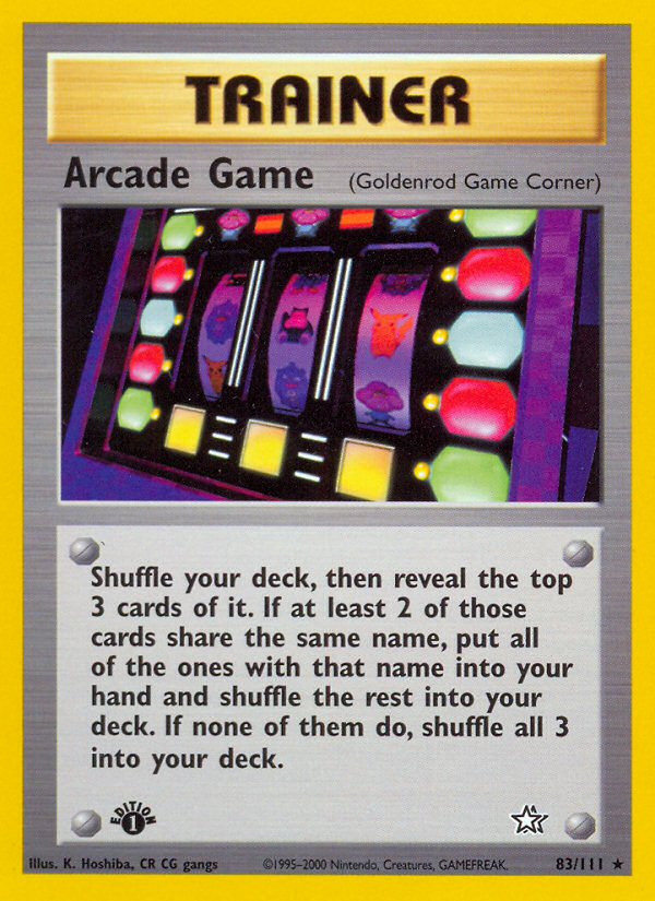 Arcade Game (83/111) [Neo Genesis 1st Edition] | Event Horizon Hobbies CA