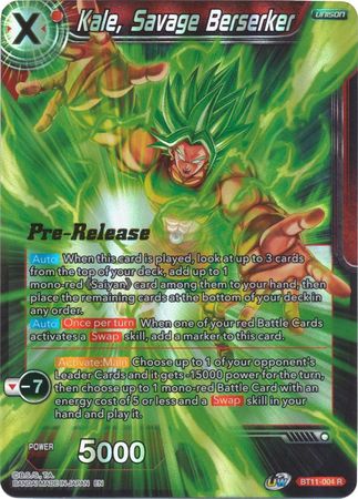 Kale, Savage Berserker (BT11-004) [Vermilion Bloodline Prerelease Promos] | Event Horizon Hobbies CA