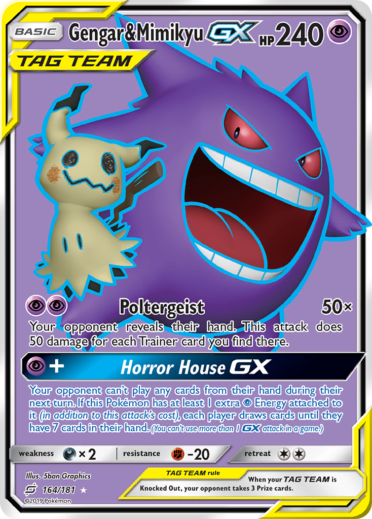 Gengar & Mimikyu GX (164/181) [Sun & Moon: Team Up] | Event Horizon Hobbies CA