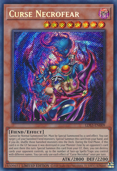 Curse Necrofear [LDS3-EN009] Secret Rare | Event Horizon Hobbies CA