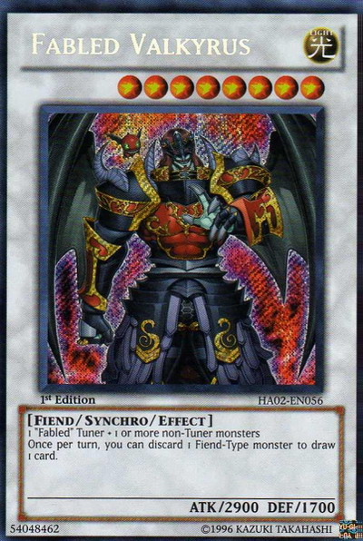 Fabled Valkyrus [HA02-EN056] Secret Rare