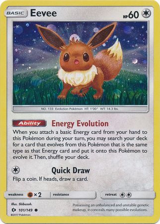 Eevee (101/149) (Cosmos Holo) [Sun & Moon: Base Set] | Event Horizon Hobbies CA