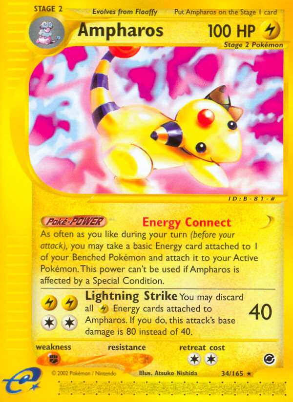 Ampharos (34/165) [Expedition: Base Set] | Event Horizon Hobbies CA