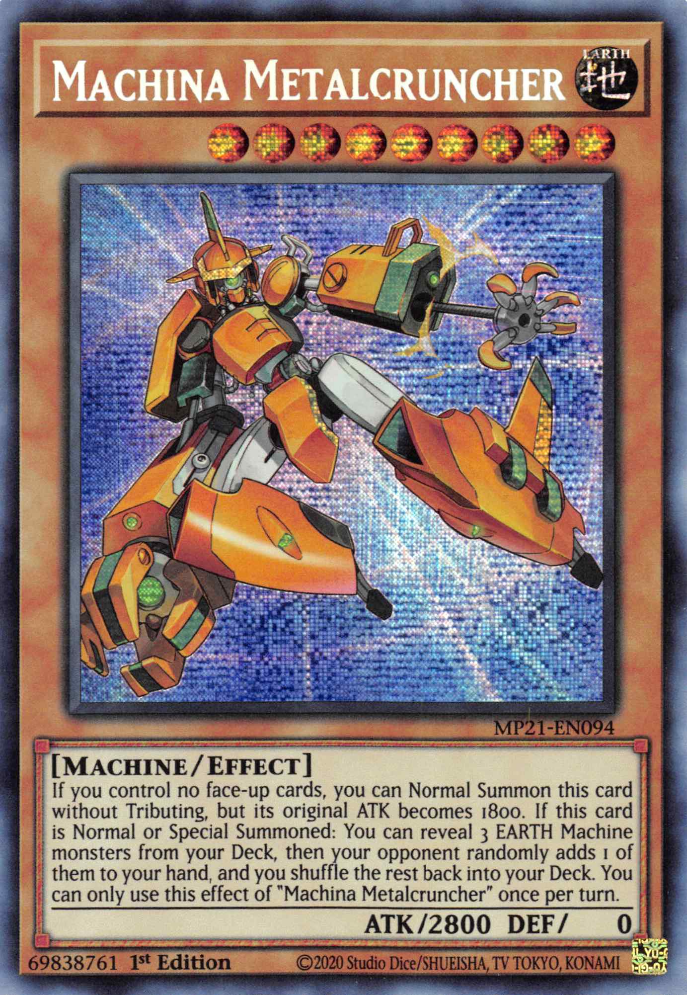 Machina Metalcruncher [MP21-EN094] Prismatic Secret Rare | Event Horizon Hobbies CA