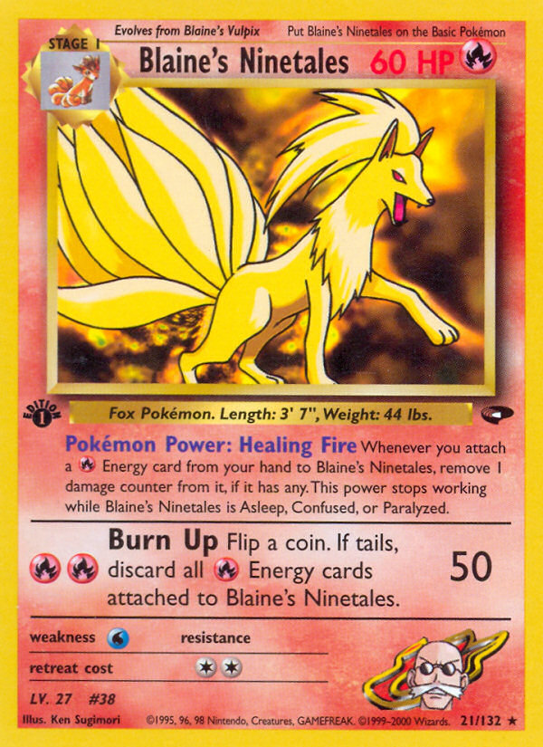 Blaine's Ninetales (21/132) [Gym Challenge 1st Edition] | Event Horizon Hobbies CA