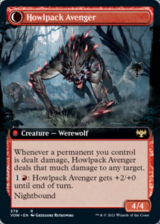 Ill-Tempered Loner // Howlpack Avenger (Extended) [Innistrad: Crimson Vow]