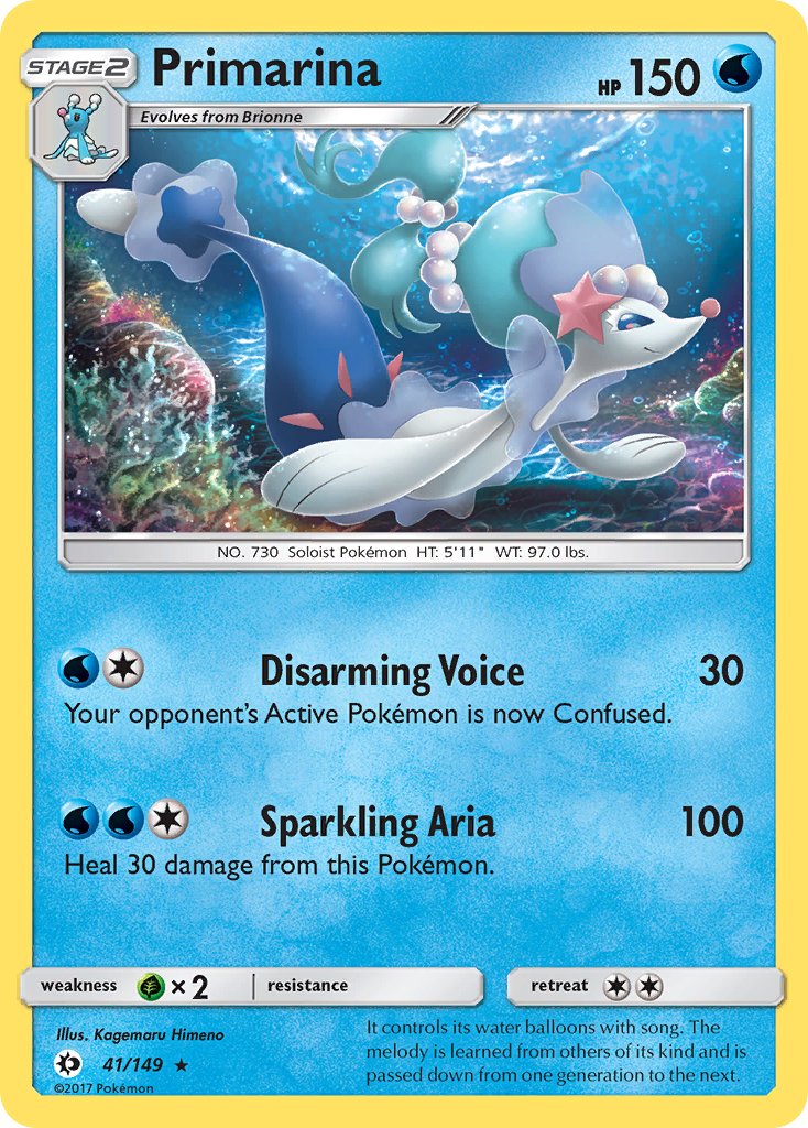 Primarina (41/149) (Theme Deck Exclusive) [Sun & Moon: Base Set] | Event Horizon Hobbies CA