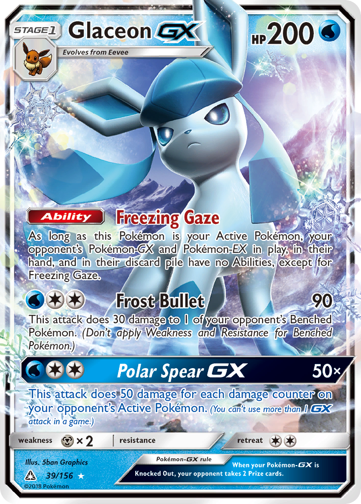 Glaceon GX (39/156) [Sun & Moon: Ultra Prism] | Event Horizon Hobbies CA