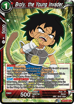 Broly, the Young Invader (Common) (BT13-026) [Supreme Rivalry] | Event Horizon Hobbies CA