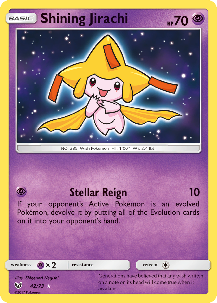 Shining Jirachi (42/73) [Sun & Moon: Shining Legends] | Event Horizon Hobbies CA