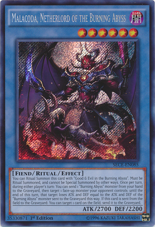 Malacoda, Netherlord of the Burning Abyss [SECE-EN085] Secret Rare | Event Horizon Hobbies CA