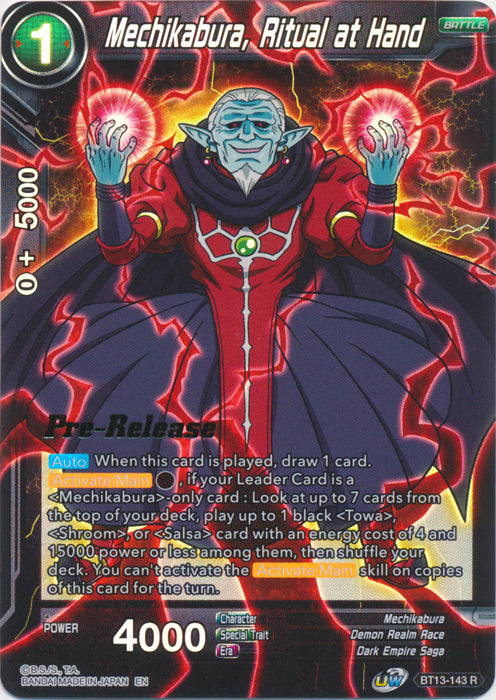 Mechikabura, Ritual at Hand (BT13-143) [Supreme Rivalry Prerelease Promos] | Event Horizon Hobbies CA