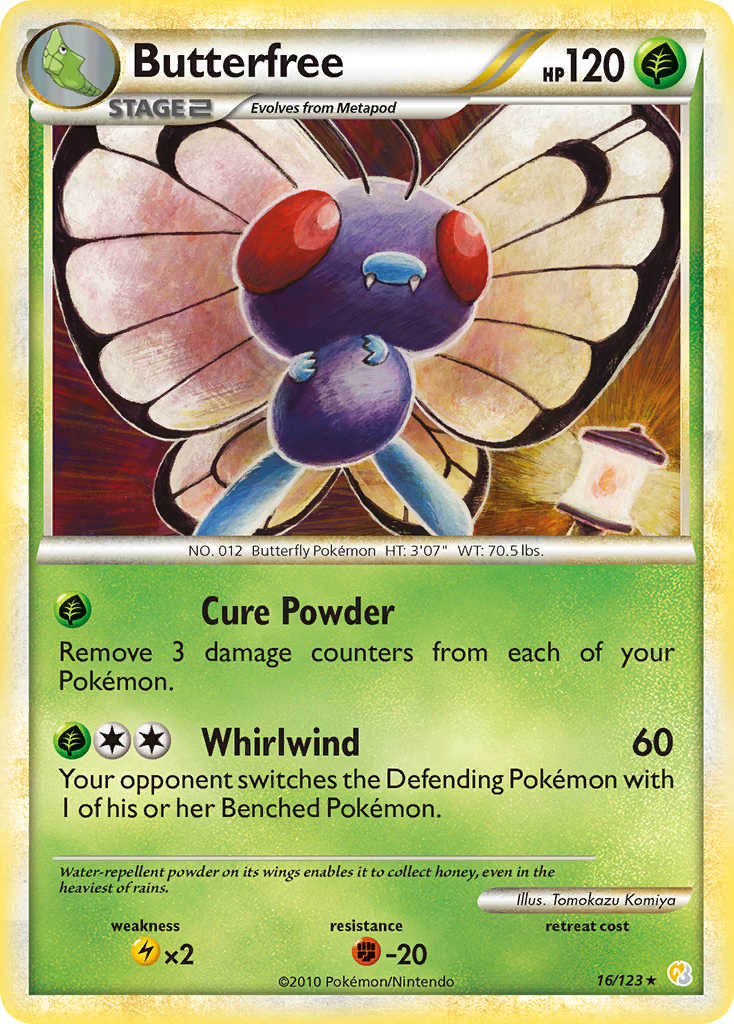 Butterfree (16/123) [HeartGold & SoulSilver: Base Set] | Event Horizon Hobbies CA