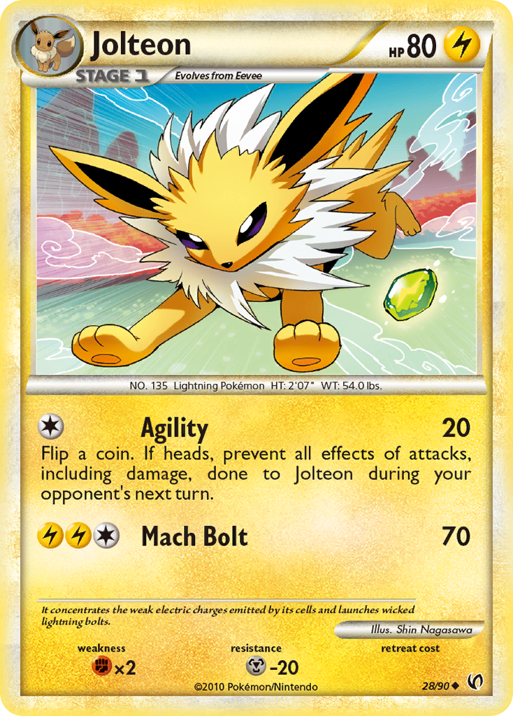 Jolteon (28/90) [HeartGold & SoulSilver: Undaunted] | Event Horizon Hobbies CA