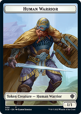 Saproling // Human Warrior Double-Sided Token [Starter Commander Decks] | Event Horizon Hobbies CA