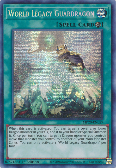 World Legacy Guardragon [MP20-EN029] Prismatic Secret Rare | Event Horizon Hobbies CA