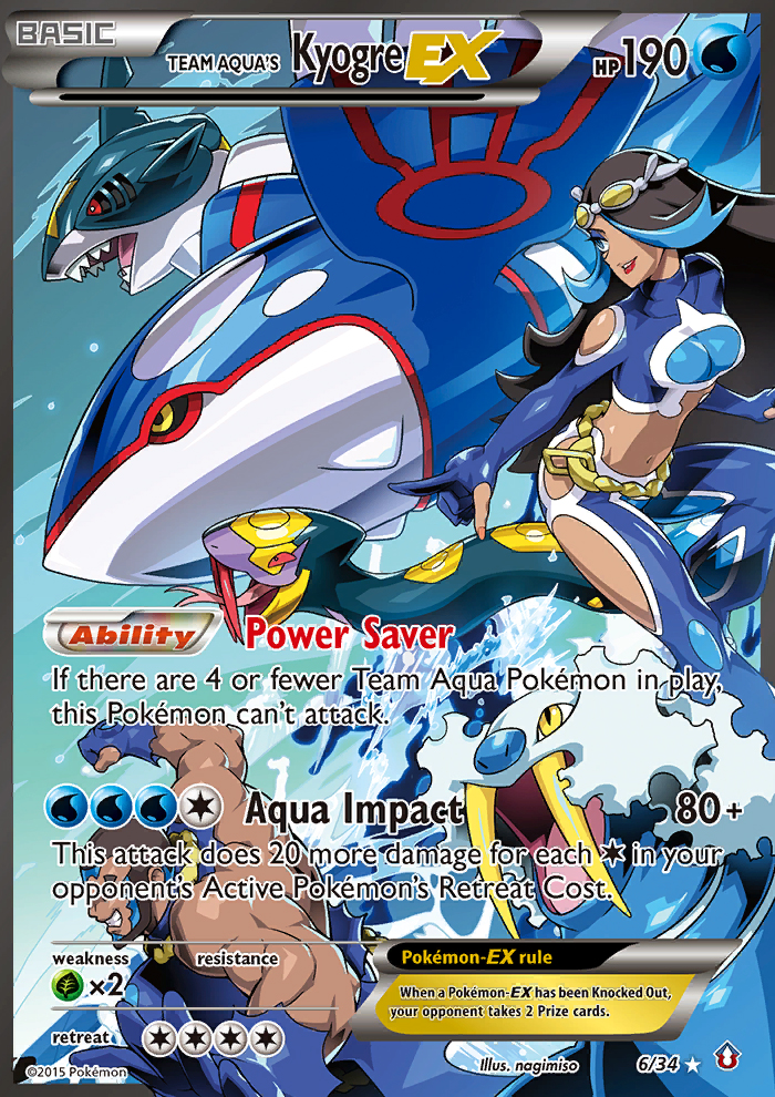 Team Aqua's Kyogre EX (6/34) [XY: Double Crisis] | Event Horizon Hobbies CA