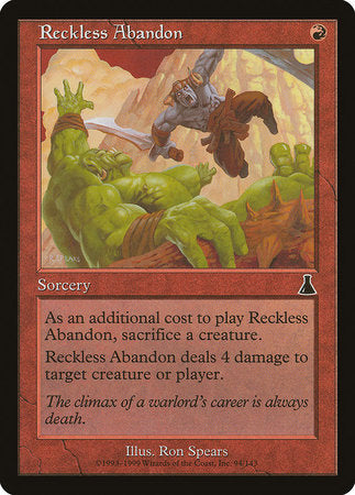 Reckless Abandon [Urza's Destiny] | Event Horizon Hobbies CA