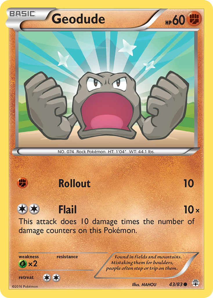 Geodude (43/83) [XY: Generations] | Event Horizon Hobbies CA