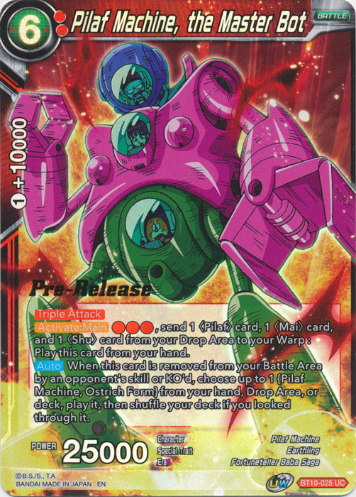 Pilaf Machine, the Master Bot (BT10-025) [Rise of the Unison Warrior Prerelease Promos] | Event Horizon Hobbies CA