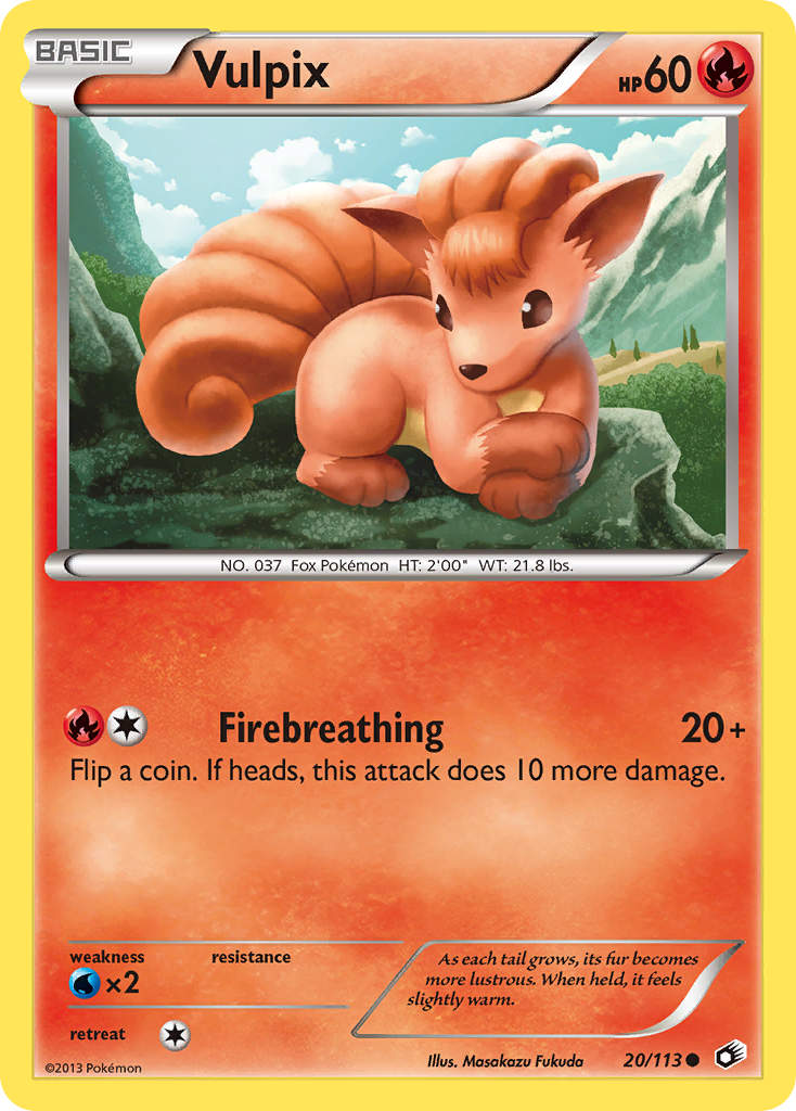 Vulpix (20/113) [Black & White: Legendary Treasures] | Event Horizon Hobbies CA