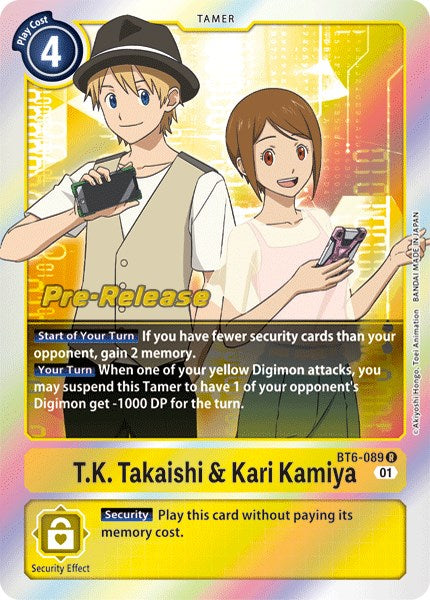 T.K. Takaishi & Kari Kamiya [BT6-089] [Double Diamond Pre-Release Cards] | Event Horizon Hobbies CA