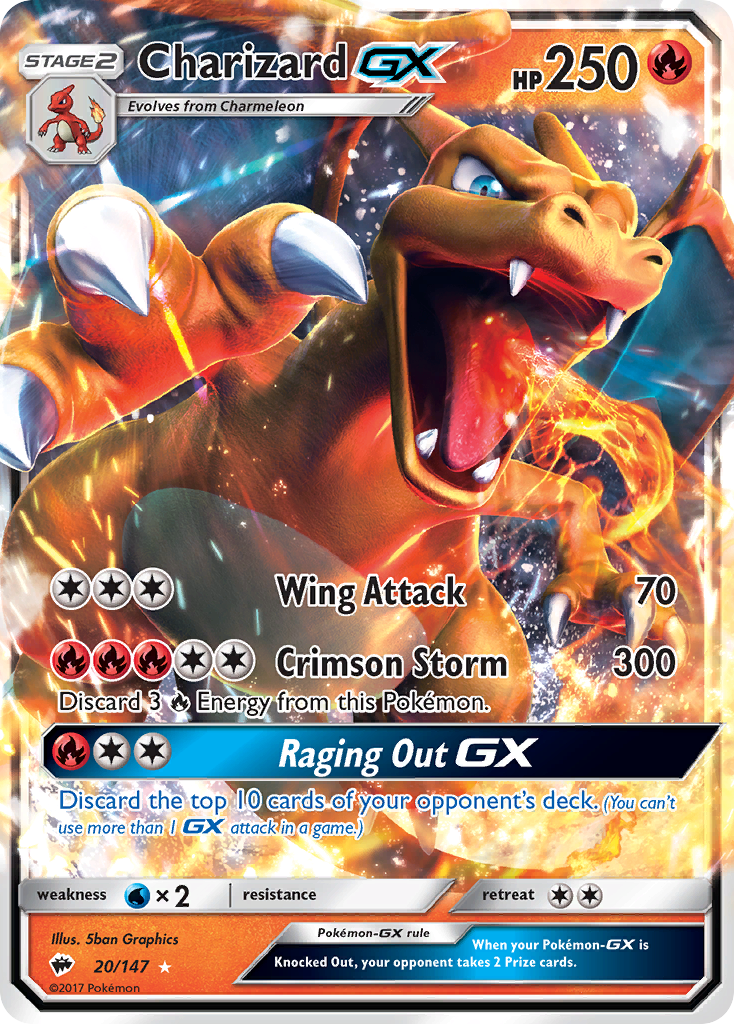 Charizard GX (20/147) [Sun & Moon: Burning Shadows] | Event Horizon Hobbies CA