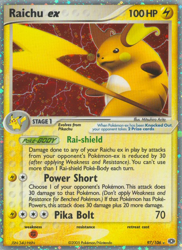 Raichu ex (97/106) [EX: Emerald] | Event Horizon Hobbies CA