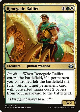 Renegade Rallier [Aether Revolt] | Event Horizon Hobbies CA