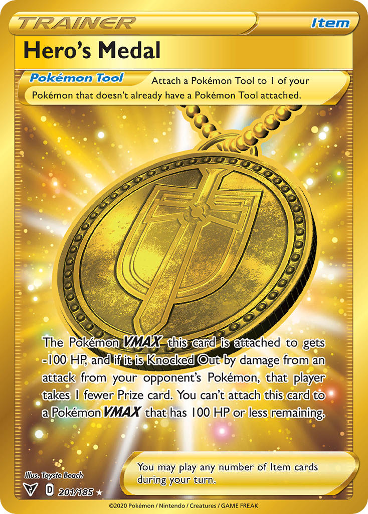 Hero's Medal (201/185) [Sword & Shield: Vivid Voltage] | Event Horizon Hobbies CA