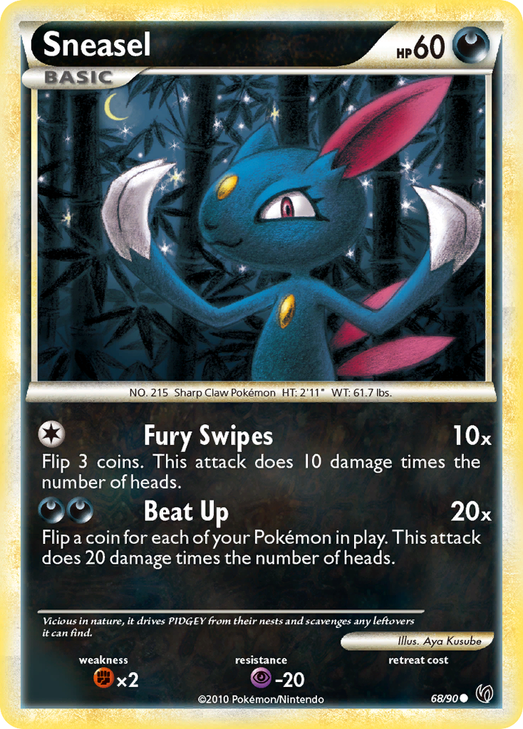 Sneasel (68/90) [HeartGold & SoulSilver: Undaunted] | Event Horizon Hobbies CA