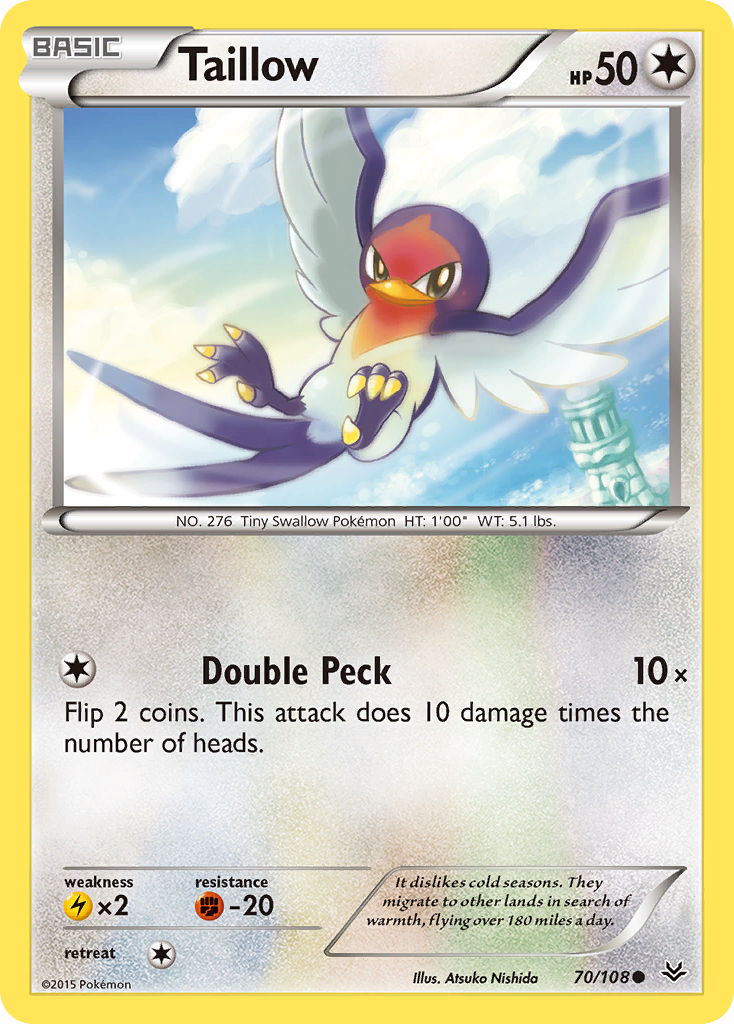 Taillow (70/108) [XY: Roaring Skies] | Event Horizon Hobbies CA