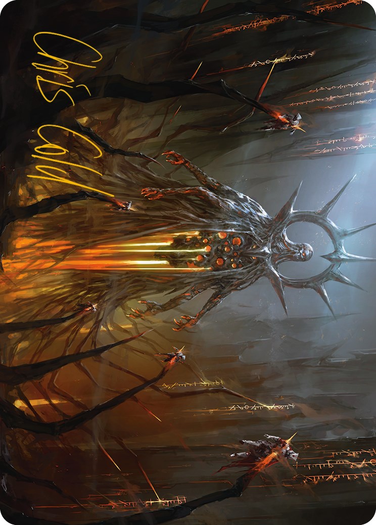 Solphim, Mayhem Dominus Art Card (Gold-Stamped Signature) [Phyrexia: All Will Be One Art Series] | Event Horizon Hobbies CA