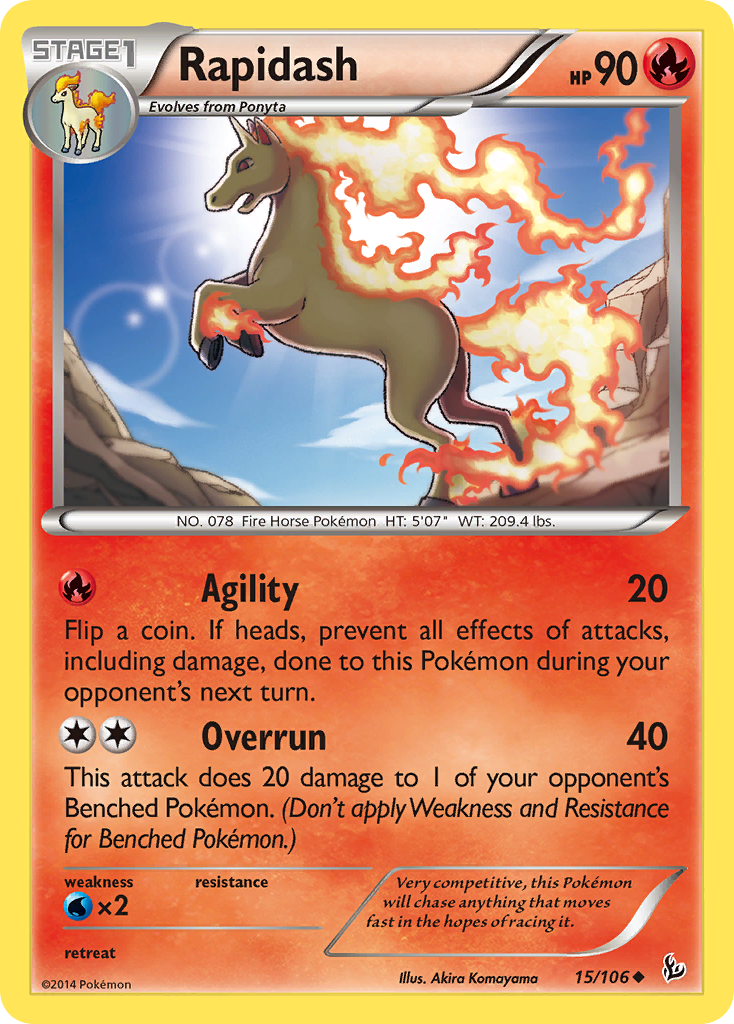 Rapidash (15/106) [XY: Flashfire] | Event Horizon Hobbies CA