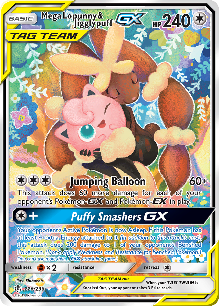 Mega Lopunny & Jigglypuff GX (226/236) [Sun & Moon: Cosmic Eclipse] | Event Horizon Hobbies CA