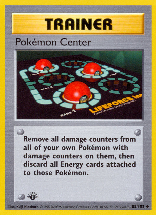 Pokemon Center (85/102) (Shadowless) [Base Set 1st Edition] | Event Horizon Hobbies CA