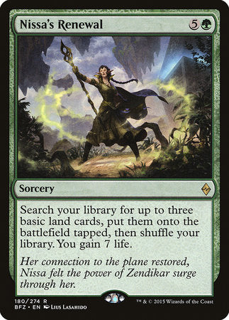 Nissa's Renewal [Battle for Zendikar] | Event Horizon Hobbies CA