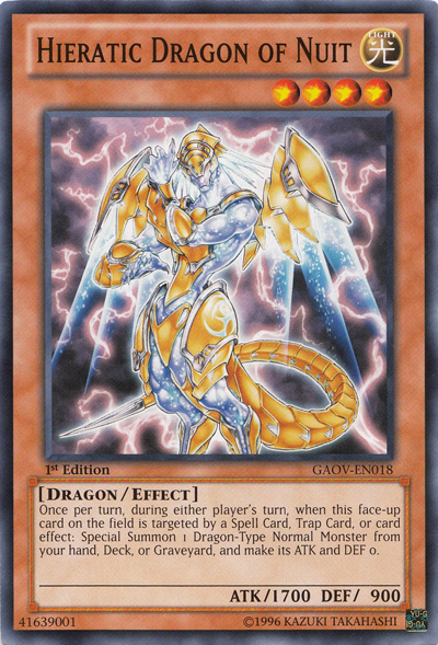 Hieratic Dragon of Nuit [GAOV-EN018] Common | Event Horizon Hobbies CA